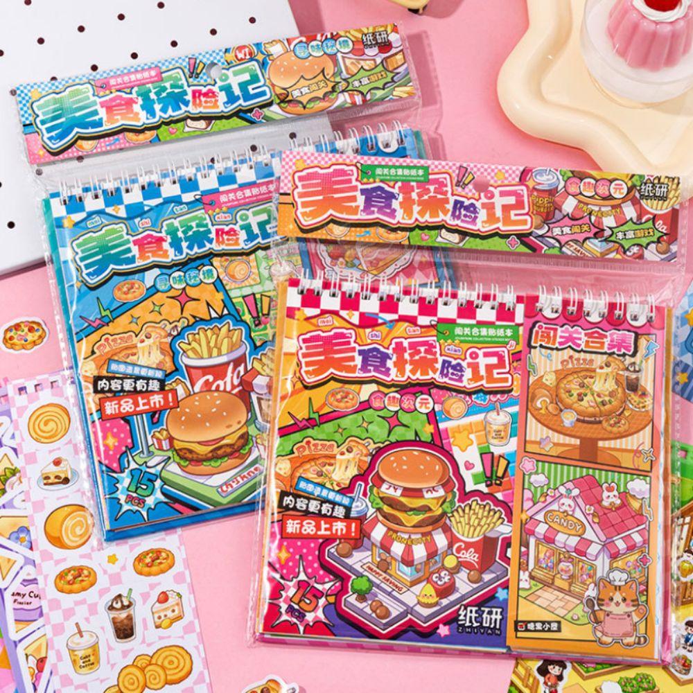 Food Adventure Story 3D Landscape Sticker Decorative DIY Cabin Scene Sticker Toy
