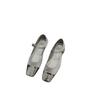 Flat-bottomed Small Silver Mary Jane Women's Shoes 2025 New Spring Square Head Small Fragrant Satin Black Evening Shoes