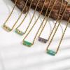 Sweet Charm Enamel Eye Pendant Necklace Wish Card Hexagonal Neck Chain  Summer Beach