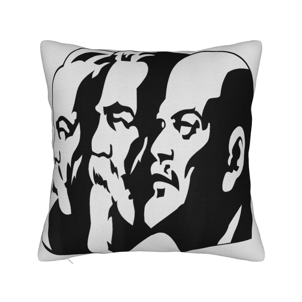 Pillow Cover Karl Marx Engels And Lenin Fashion Pillow Case For Office Car Home Decor Pillowcases