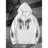 Cappotto alla moda unisex autunno inverno con stampa soprannaturale, felpa con cappuccio e zip, top casual a maniche lunghe per donna e uomo, felpa con zip Harajuku