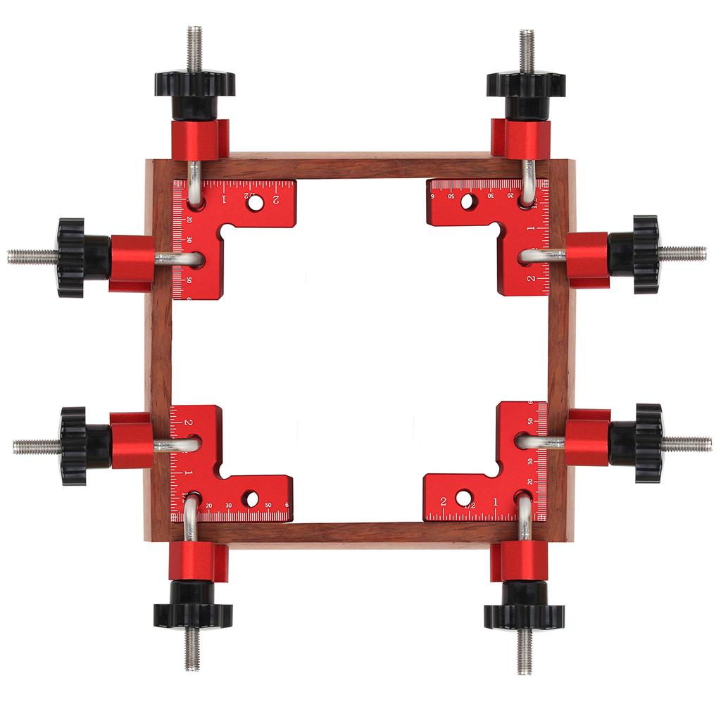 2 Stück 90-Grad-Positionierungswinkel Rechteckklemmen 61x61mm Aluminiumlegierung Holzbearbeitung Schreiner L-Typ Eckspannwerkzeug