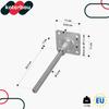 KOTARBAU® Vertically Adjustable Steel Post Base Anchor for Gazebos, Sheds, Fences 110 X 330 Mm