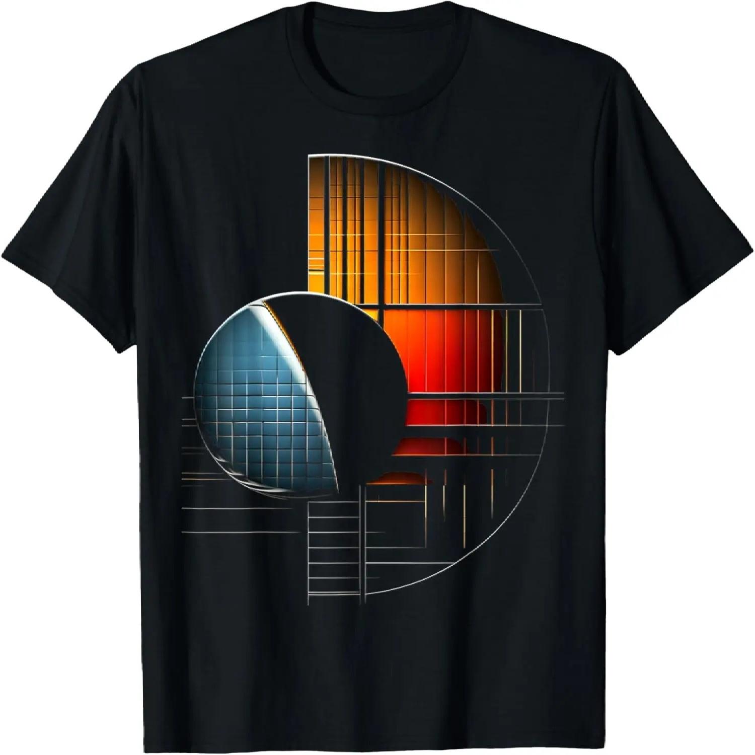 Planet Art Polygon Geometric Graphic Motif Planet T-Shirt S чёрный