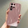 Custodia in Vetro Temperato Metallizzata con Fantasia a Strisce per iPhone 17 Pro Max 11 12 13 14 15 16 Pro 15 14 Plus 17 Air 17E Cover
