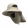 Nacken-Gesichts-Klappe Outdoor-Kappe Sonnenschutz Atmungsaktiv Modisch Outdoor Wander-Fischerei-Hut Khaki