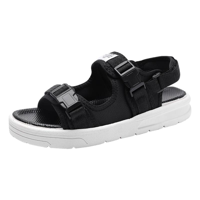 Summer Men's Sandals Comfortable and Lightweight Hook Loop Men Roman Shoes Outdoor Non-Slip Beach Sandals Flip Flop Sandals