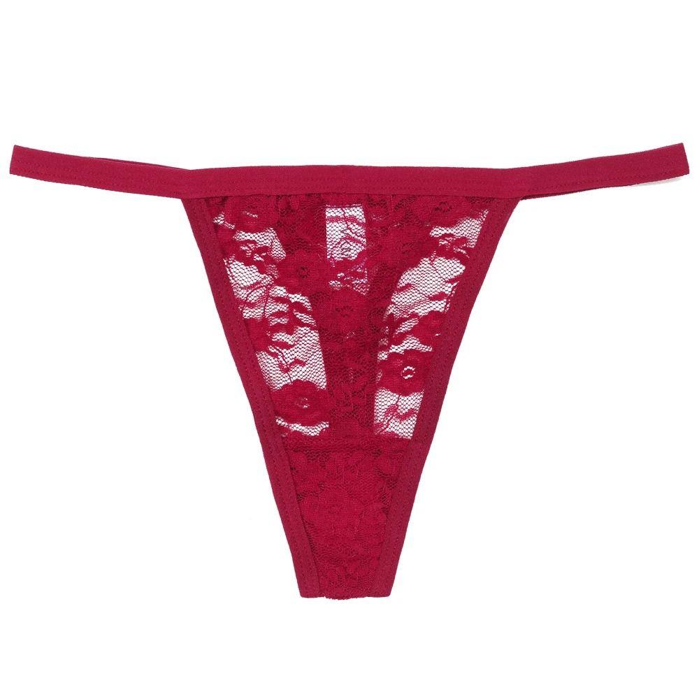 Mesh Sexy Lace Thong Solid Color Seamless Briefs Temptation Traceless Panties  Daily