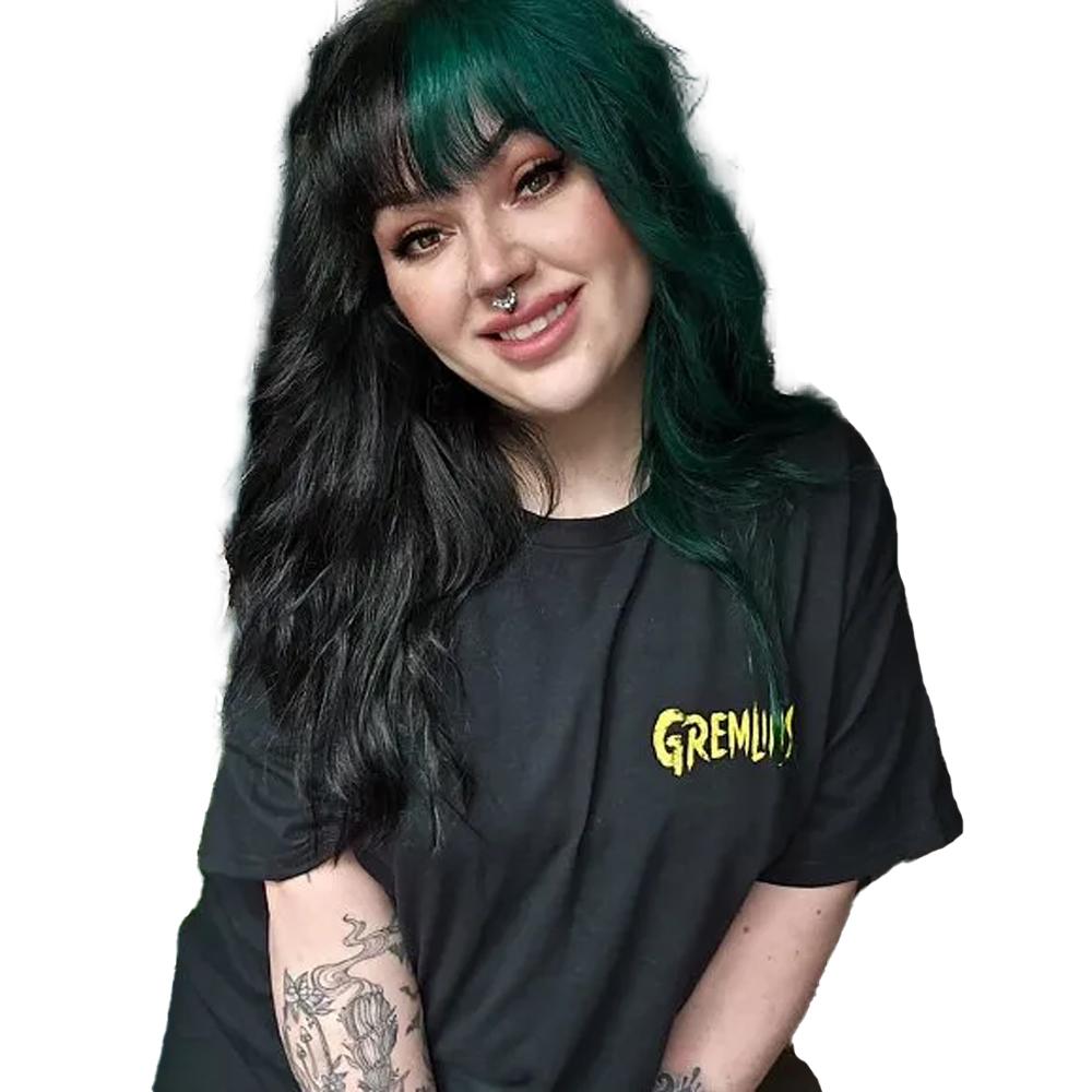 Gremlins Unisex Adult DonÂ´t Feed After Midnight Stripe Back Print T-Shirt