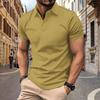 Solid Color Short Sleeve Casual Sports Polo Shirt For Men
