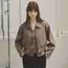 Aeirei Ar_Casual Texture Lapel Short Jacket