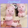 Cute Pig Plush Keychain Sleeping Series Stuffed Toy Bag Ornament Red Book Style