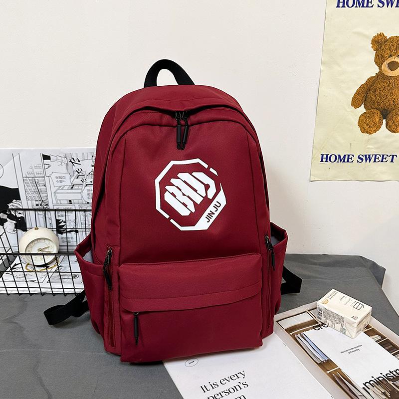 New trendy large-capacity backpack tooling color matching couple backpack Hong Kong junior and high school student schoolbag