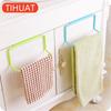 Towel Holder Rack Rail Cupboard Hanger Bar Hook Bathroom Kitchen Top Home Organization Candy Color