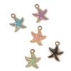 10Pcs 15*19mm Starfish Pearly Luster Drop Oil Alloy Pendants For Jewelry Component Making DIY Necklace Bracelet Earring