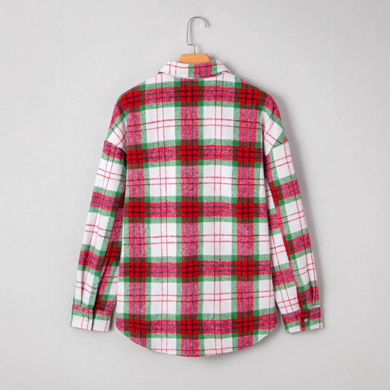 2025 Autumn and Winter New Fashion Casual and Versatile Women's Plaid Jacket Shirt
