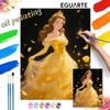 Digital Oil Painting Golden Princess Glitter Dress Hand Painting Home Decoration Painting