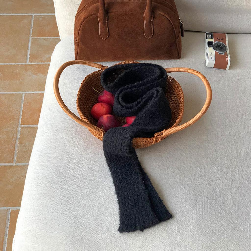 Harajuku Style Neck Scarf for Women Men Soft Neck Warmer Gothic Knit Narrow Long Scarf Winter Autumn Fashion Neckwear