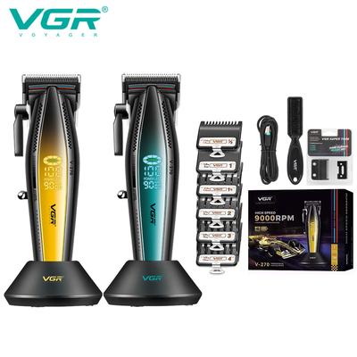 270 Professional Hair Clipper Set Hair Salon Household Electric Hair Clipper Metal Mech Wind Alloy Blade 9000 RPM Smart Digital Display LED Shaver