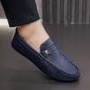 Fashion Leather Mens Loafers Luxury Brand Men Casual Shoes Lightweight Slip On Walking Boat Shoes Comfortable Lazy Driving Shoes
