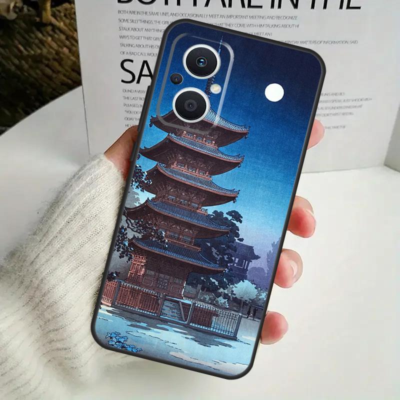 Ukiyo-e Japanese Style Art Case For OPPO Reno 11F 10 Pro 4 5 6 7 8 Lite 4Z 5Z 8T OPPO Find X6 X5 Pro X2 X3 Neo Cover