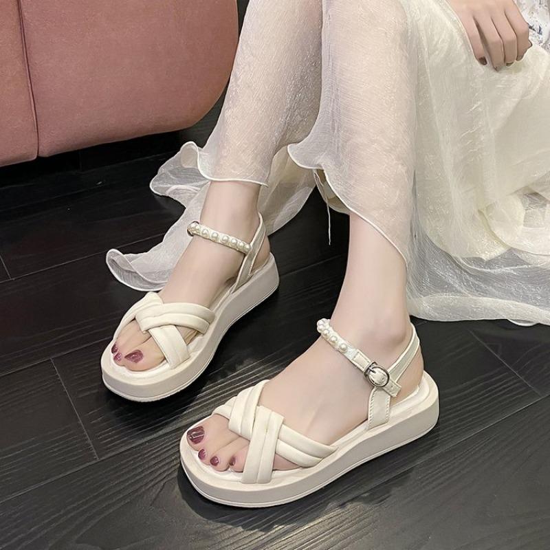 Fashion Summer Women Gladiator Sandals Fashion Platform Cross-toe Sandals Comfortable Muffin Casual Women's Shoes Luxury Sandales Plates