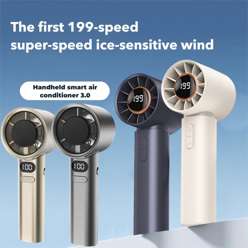 Portable Hand Fan Bladeless Handheld Fan 120 Wind Speeds Type-C Rechargeable Personal Long-lasting Highspeed Fans