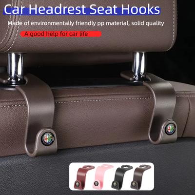Car Seat Headrest Hook Auto Rearseat Hanger Accessories For 159 Giulietta Giulia 147 Mito 156 166 GT Stelvio F1 Brera