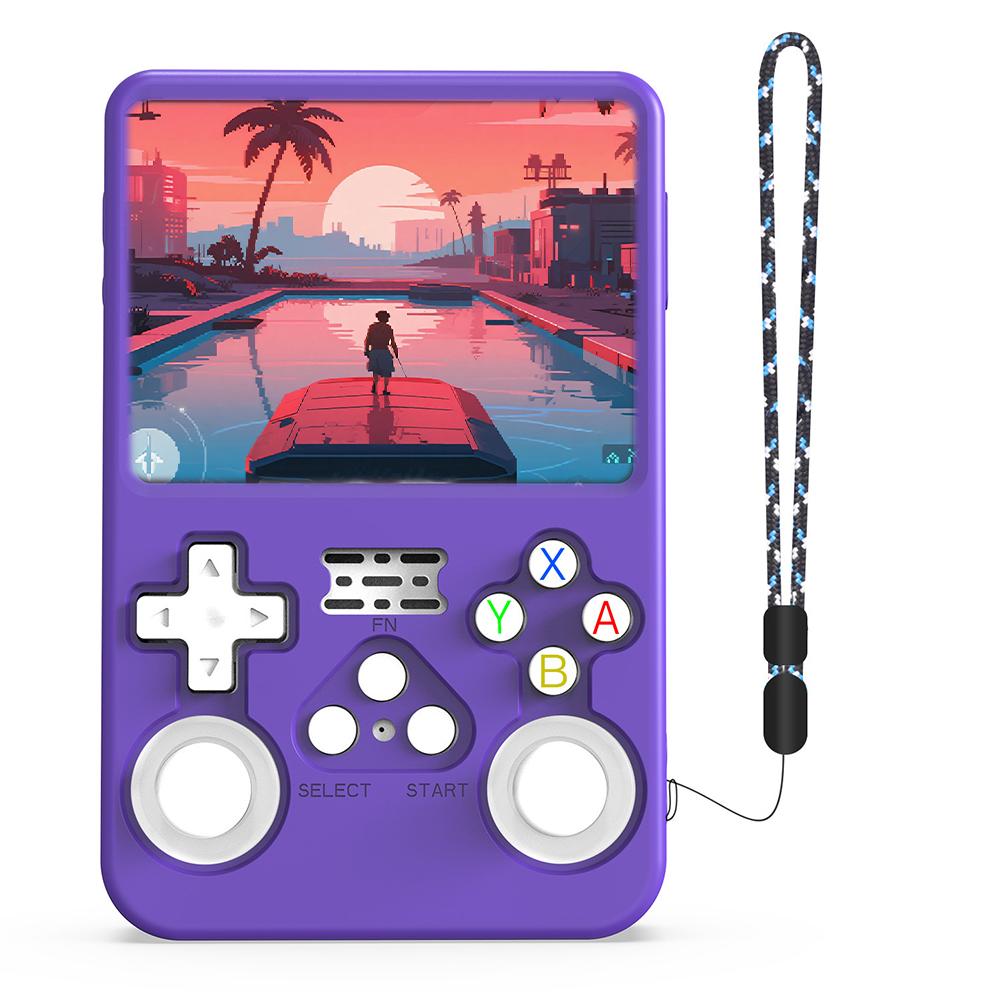 Silicone Protective Cover For ANBERNIC for R36S Handheld Game Console Anti-Scratch Soft Skin Cover Case with Lanyard