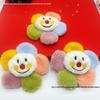 Colorful Cartoon Sunflower Plush Brooch: Five-Petal Flower Accessories for Bags, Shoes, Socks