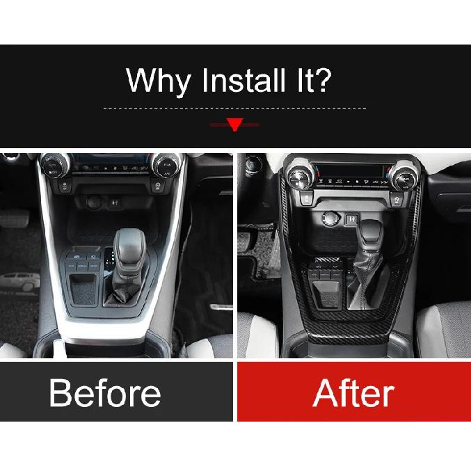 Car Central Control Gear Shift Panel Cover Trim Frame ABS Accessories For Toyota RAV4 XA50 2019 2020 2021 2022 2023 2024 Hybrid