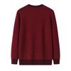 Middle-aged & Elderly Couples' Red Wool Cardigan - Year of the Rat Theme, Plus Size Warmth for Women.