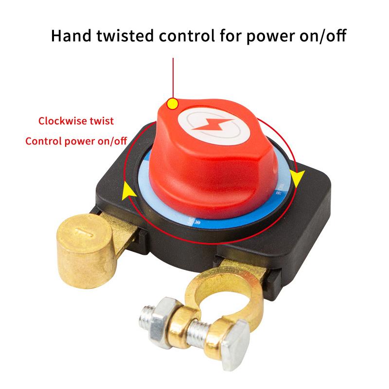 Top Post Battery Disconnect Switch Battery Disconnect Switch 3rd Gen Battery Kill Switch For Truck Boat RV Heavy Duty 12V-48V