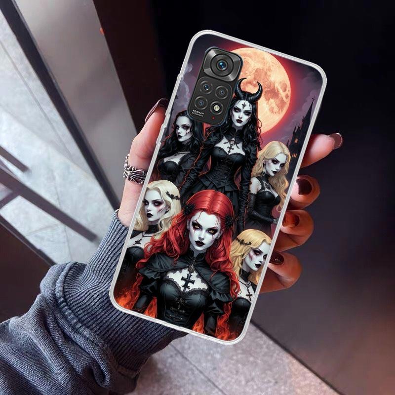 

Halloween Moon Witch Horror Phone Case for Xiaomi Redmi Note 15 14 14S 13 12 12S 11 Pro Plus 11E 11T 11S 10S 5G Soft Cover Funda Redmi Note 14S