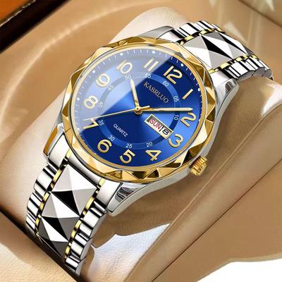 Kasrluo Middle-Aged Old Man Watch Men'S Watch Men'S Waterproof Luminous Large Digital Quartz Men'S Watch Large Dial