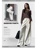 2025 Autumn/Winter Women's Off-White High-Waisted Retro Wide-Leg Jeans: Loose, Slimming, Floor-Length Straight-Leg Trousers.