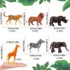 13 PCS Safari Animals Jungle Animals Cake Decoration Wild One  Palm Leaves Cake Decoration Safari Jungle Animals Party Supplies