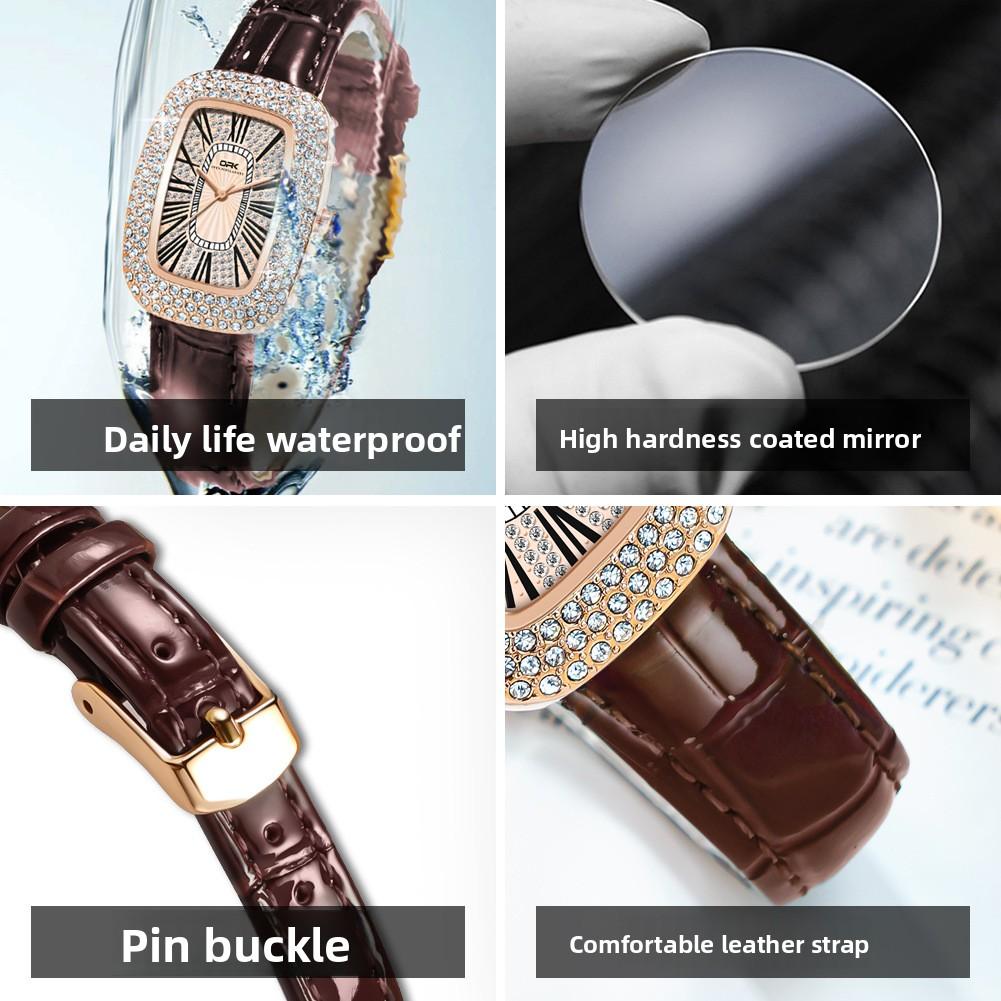 OPK Brand Watch Diamond-encrusted Simple and Elegant Quartz Watch Women's Watch Women's Watch