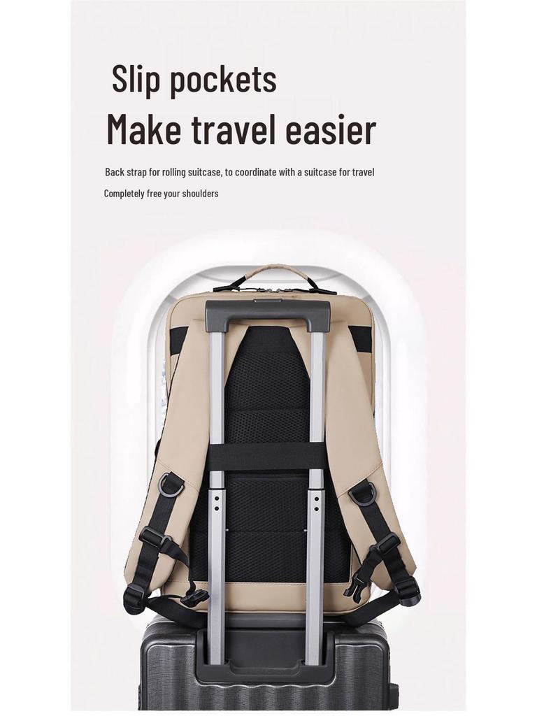 Multifunctional Waterproof Travel Backpack with Laptop and Shoe Compartments, Unisex