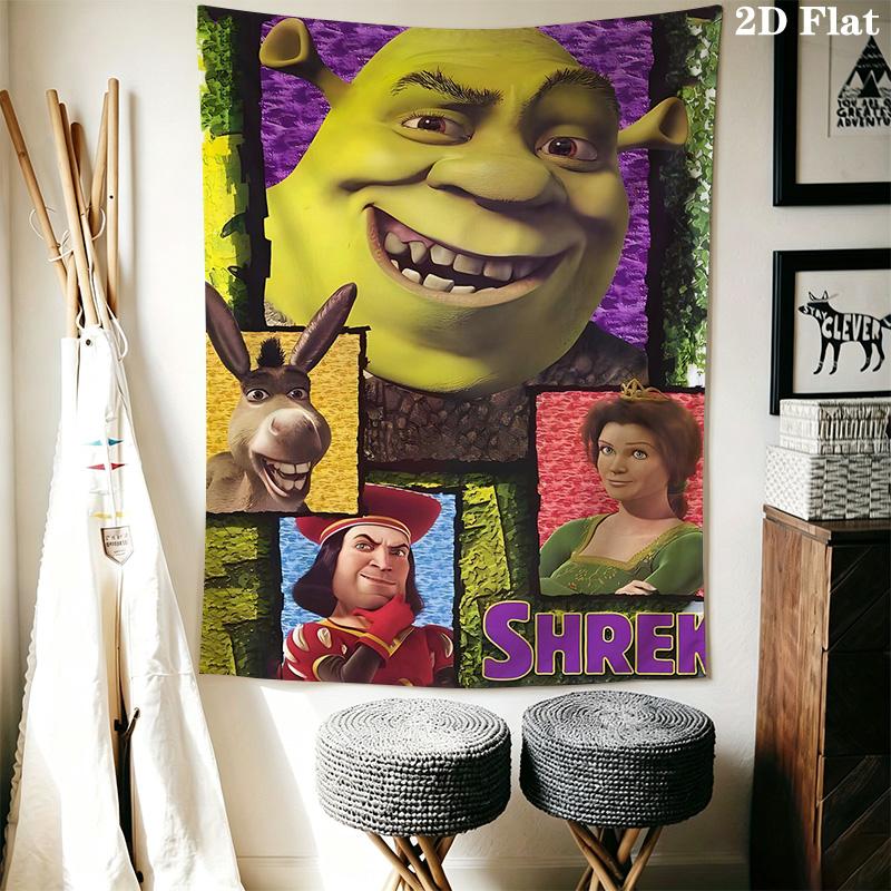 Shrek Green Ogre'S Tale Tapestry Wallmounted Background Cloth Home Decor Wall Decoration Wall Covering Decoration