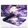 Tapis de Souris XXL Sakura Violet Pleine Lune Pagode Orientale Portail Torii Lac de Montagne Tapis de Jeu Antidérapant Pour Décoration de Bureau
