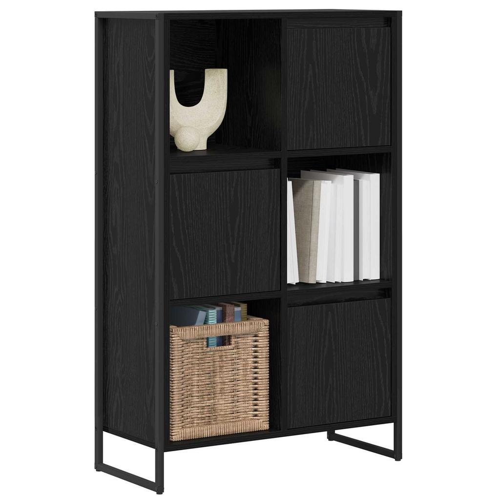 Bookshelf Black Oak Effect 68 x 30 x 108.5 cm
