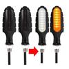 2PCS Smoke Motorcycle Directional Indicator Turn Signal Light 16 LED Flashing Rear Tail Brake Flasher Light DRL Lamp Motorcycle Turn Signal
