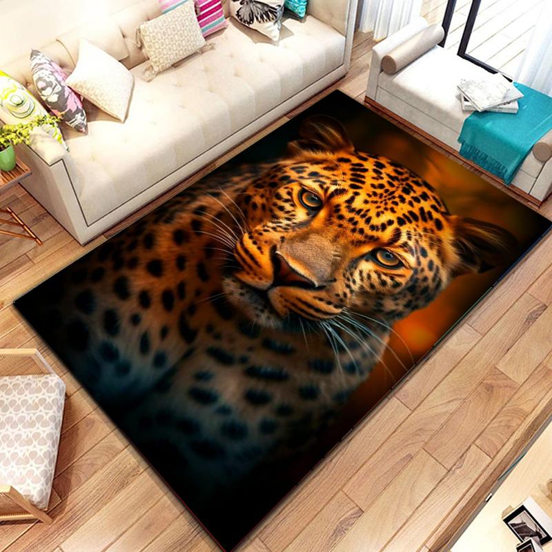 Animal Leopard Cheetah Cartoon Beast Area Rug,Carpet for Home Living Room Bedroom Sofa Doormat Kitchen Decor, bedroom decor