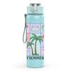 1PC In My Summer Era Beach Pattern 750ml Color Plastic Sports Water Bottle Leakproof Flip Straw Lid Suitable for Sports Office Home Use