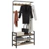 Artisan Oak Coat Stand 95 X 34 X 184 Cm Wood Based Material