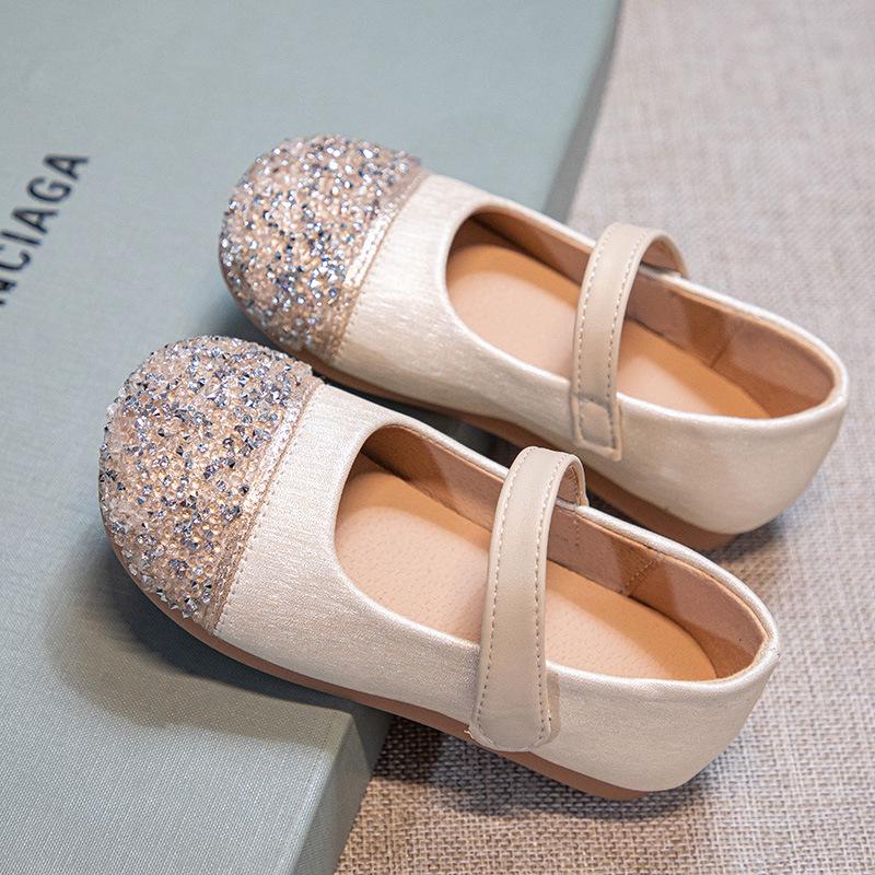 

Туфли принцессы с кристаллами и стразами для девочек - Коллекция Весна/Осень 2025 23 абрикосовый