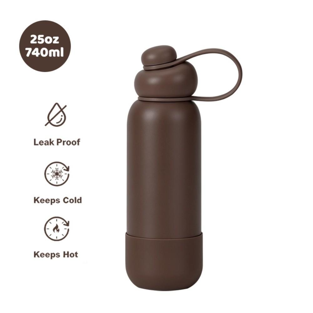 740ml Sports Thermos Bottle Stainless Steel Portable Vacuum Flask Coffee Tumbler Travel