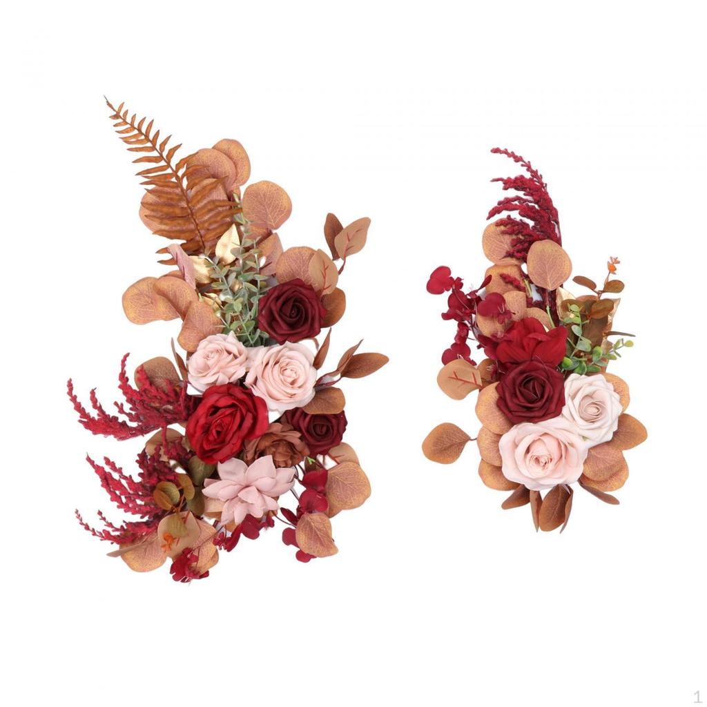 2 Pack Wedding Arch Floral Swag with Artificial Blooms for Home And Event