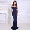 Sequin Floral Sexy Slim Strapless Evening Gowns Party Dress